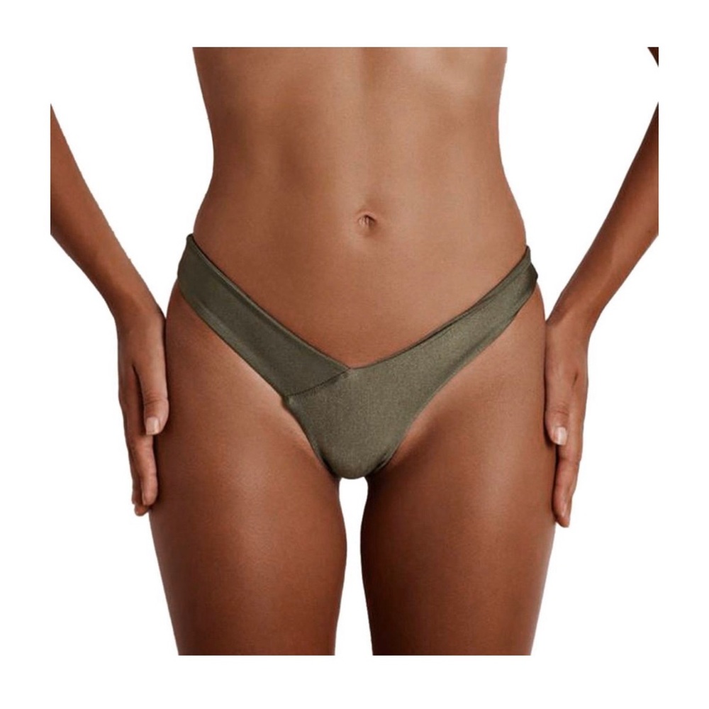NWT Dark Green Cheeky Bikini Bottoms